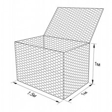 Габион ГСИ-К-1,5х1,0х1,0-С60-2,4/3,4-ЦАММП