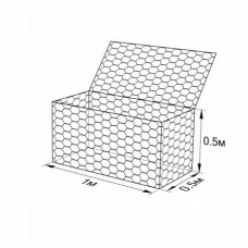 Габион ГСИ-К-1,0х0,5х0,5-С100-2,7/3,7-ЦАММП