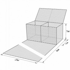 Габион ГСИ-КА-4,0х2,0х1,0-С80-2,7/3,7-ЦАММП
