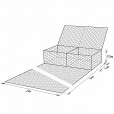 Габион ГСИ-КА-5,0х2,0х0,5-С80-2,7/3,7-ЦП