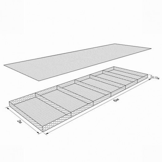 Габион ГСИ-М-6,0х2,0х0,17-С80-3,0-Ц