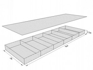 Габион ГСИ-М-6,0х2,0х0,3-С80-2,7/3,7-ЦАММП